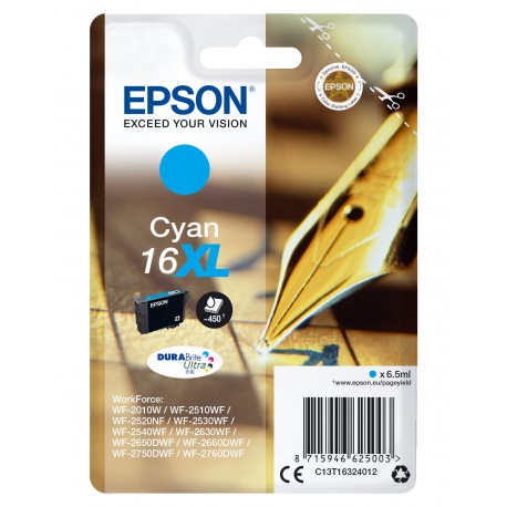 Tinteiro EPSON Cyan Serie 16XL WF-20xx/WF-25xx - C13T16324012