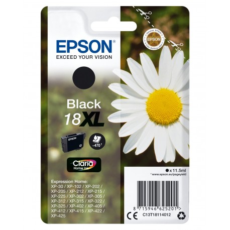 Tinteiro EPSON Serie 18XL Preto XP-102/205/305/405 - C13T18114012