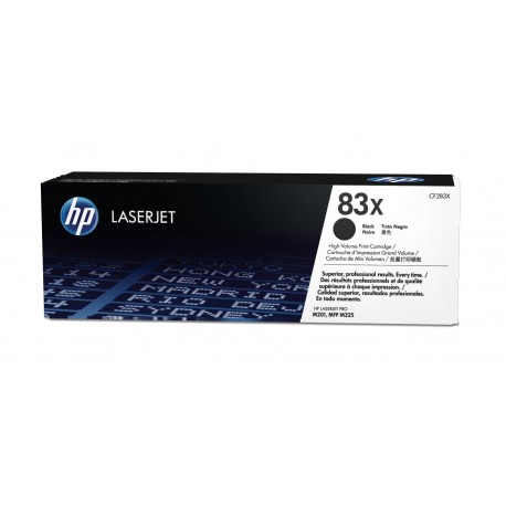Toner HP LaserJet 83X Preto de elevado rendimento - CF283X