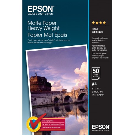 Papel EPSON Mate A4 (50 FOLHAS) - C13S041256