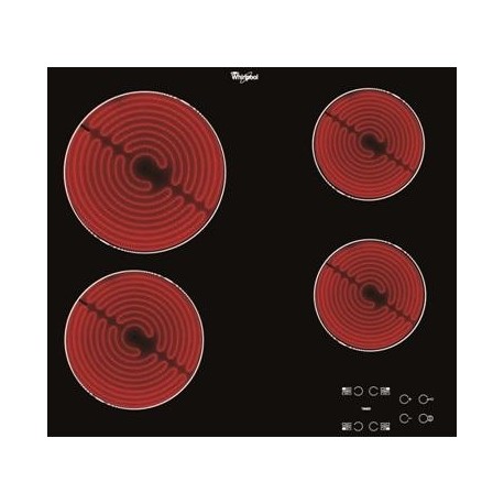 Placa Encastre Whirlpool Vitrocerâmica 4 Zonas Preto - AKT 8090 NE - 8003437829543