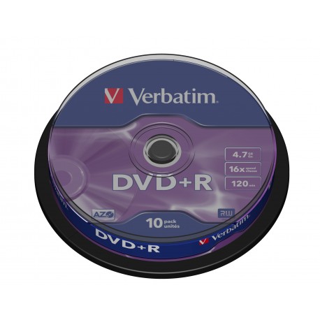 DVD+R VERBATI.16x 4,7GB AZO -CAKE10 - 0023942434986