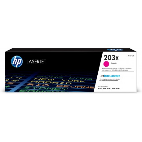 Toner HP 203X Magenta Alta Capacidade - CF543X - 0190781107156