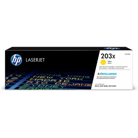 Toner HP 203X Amarelo Alta Capacidade - CF542X - 0190781107149