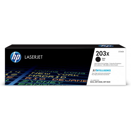 Toner HP 203X Preto Alta Capacidade - CF540X - 0190781107125