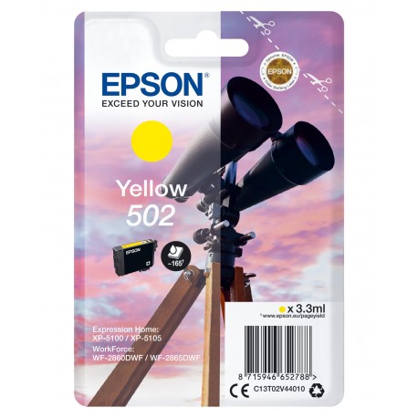 Tinteiro EPSON 502 Yellow - C13T02V44010 - 8715946652788