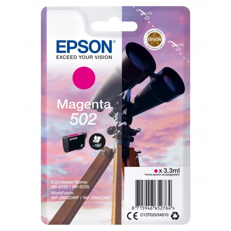 Tinteiro EPSON 502 Magenta - C13T02V34010 - 8715946652764