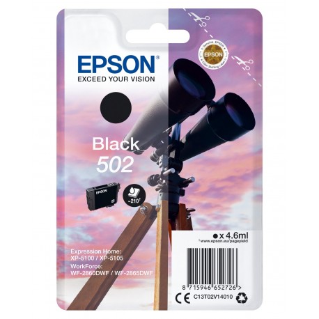 Tinteiro EPSON 502 Black - C13T02V14010 - 8715946652726