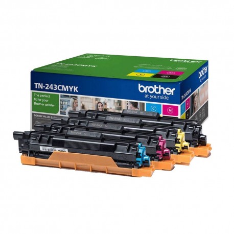 Pack Toner BROTHER TN243CMYK 4 Cores Preto. Ciao. Magenta E Amarelo. 1.000 Pags Cada Cor - 4977766787611