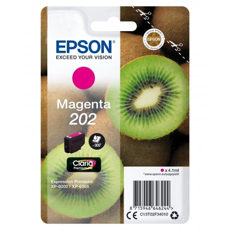 Tinteiro EPSON 202 Magenta Claria Premium XP-60xx - C13T02F34010 - 8715946646244