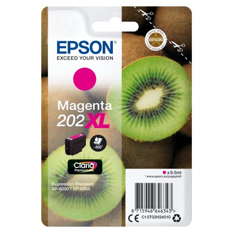 Tinteiro EPSON 202XL Magenta Claria Premium XP-60xx - C13T02H34010 - 8715946646343