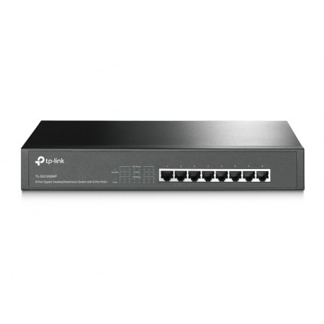 Switch TP-Link 8 Port Gigabit PoE Switch Não Gerenciado Gigabit Ethernet 10/100/1000 PoE Preto - 6935364086770