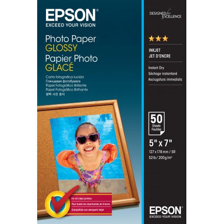 Papel EPSON Photo Glossy 13x18cm 50pp - C13S042545 - 8715946529479