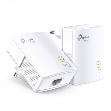 Kit 2 Adap PowerLine TP-LINK AV1000 1000Mbps Gigabit - TL-PA7017 KIT - 6935364089054