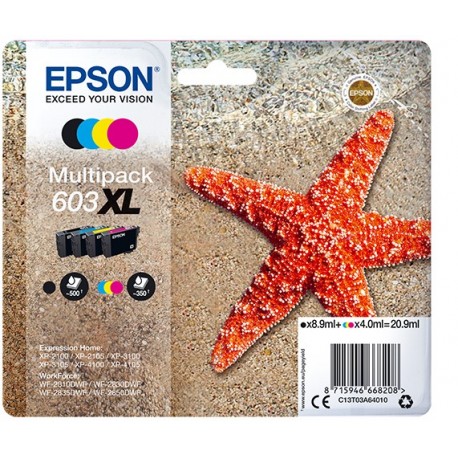 Tinteiro EPSON Multipack 603XL 4 Cores Blister - 8715946668215
