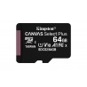 MicroSD Kingston Canvas Select Plus 64GB Class10 UHS-I SDHC100MB s-85MB s - 0740617298697
