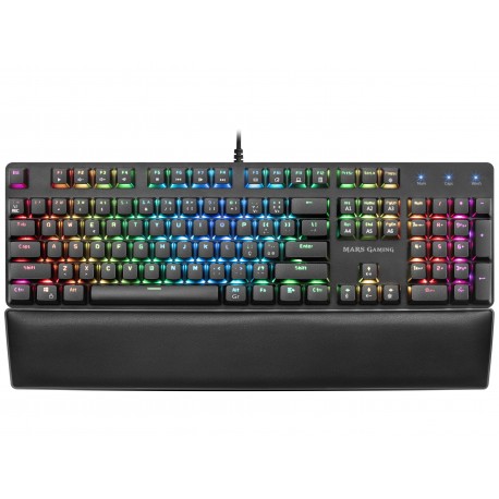 Teclado MARSGAMING MK5 RGB FULL MECHANICAL KEYBOARD. OUTEMU SQ BLUE PT - MK5BPT - 4718009159440
