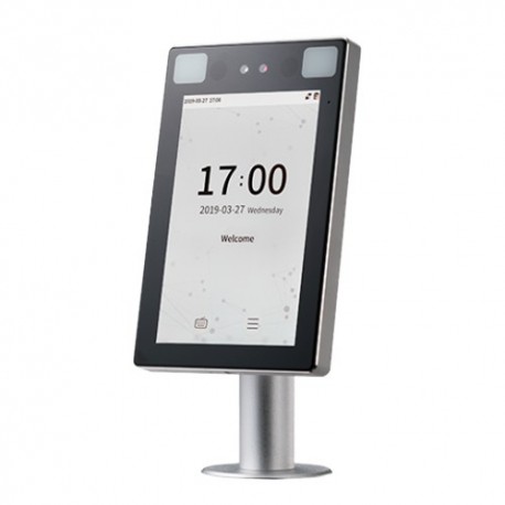 Zkteco ZK-PROFACEX-TD-T Controlo de Acesso para Torniquete Detecção de Febre e Máscara Reconhecimento Facial Palma Biométrico Autónomo Alarmes 8" IPS LED Cores Touch IP68 com Software - 8435452880016