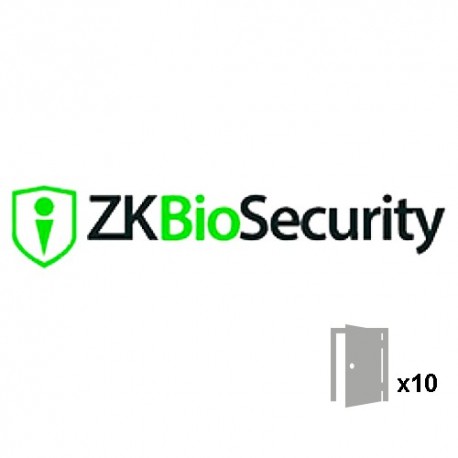 Zkteco ZKBIOSECURITY-10D Licença de Software de Controlo de Acesso para Projetos Capacidade 10 Portas