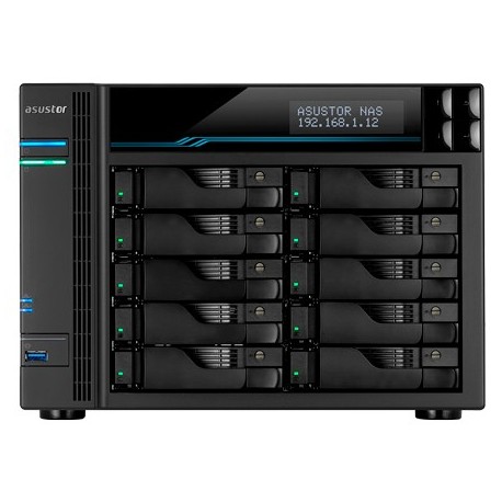 NAS ASUSTOR AS7110T Tower 10Bay Xeon E-2224 3.4GHz Q-Core 8GB DDR4 2xM.2 3x2.5GbE 2xUSB3.2 5Y WTY - 4710474831234