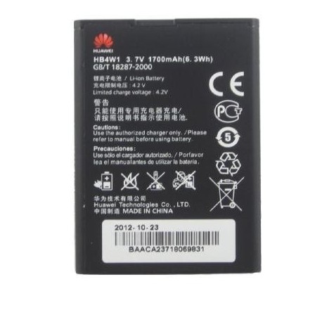 Bateria Original Huawei Ascend G510 Y210 Daytona HB4W1 T8951 C8813 C8813 1700mAh Li-Ion