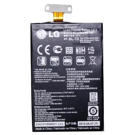 Bateria Original LG E960 E975G oogle Nexus 4 BL-T5 EAC61898601 2100mAh Li-ion Polymer