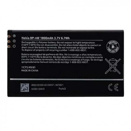 Bateria Original BP-4W Nokia Lumia 810 822 1800mAh Li-ion Polymer