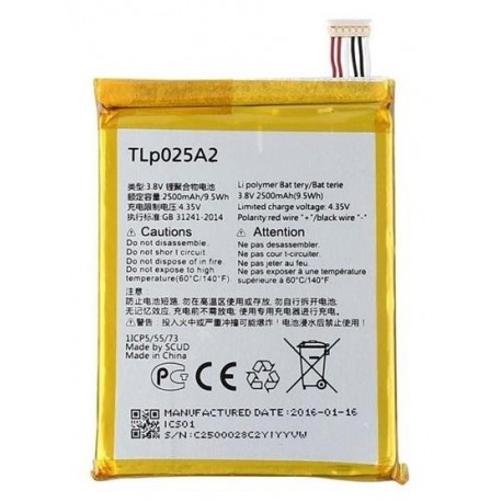 Bateria Alcatel Idol X + S960 Alcatel One Touch HD Scribe OT-8000D TLP025a2 TLP025A1 OneTouch Pop C9 7047D 7043Y 2500mAh Li-ion Polymer