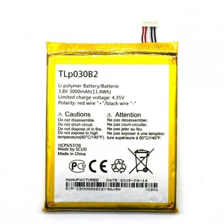 Bateria Original Alcatel ONE TOUCH POP S7 OT-7045 TLP030B2 T Smart 4 Power 985N 3000mAh Li-ion Polymer