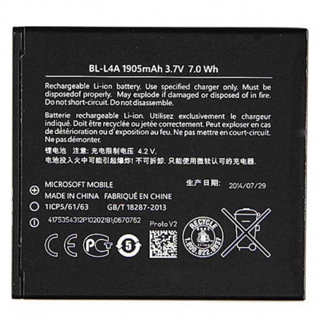 Bateria Original Nokia Microsoft Lumia 535 BL-L4A 1905mAh Li-ion