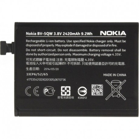 Bateria Original Nokia Lumia 930 BV-5QW 2420mAh Li-ion