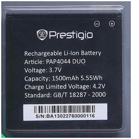 Bateria Original Prestigio Pro MultiPhone 4044 DUO 1500mAh Li-ion Polymer