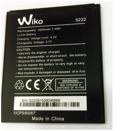 Bateria Original Wiko S5222 2000mAh Li-ion