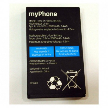 Bateria Original BS-17 myPhone Hammer 3+ 2000mAh Li-ion