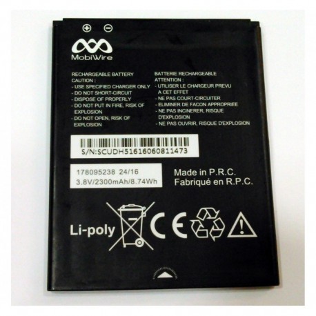 Bateria Original 178095238 Mobiwire Meo A83 2300mAh Li-ion Polymer Desmontajem
