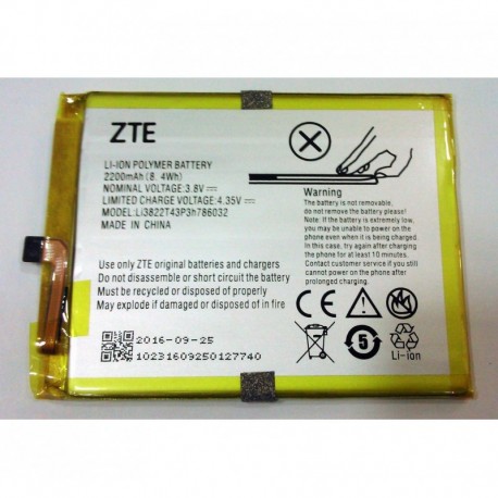 Bateria Original Li3822T43P3h786032 ZTE Blade V6 2200mAh Li-ion Polymer