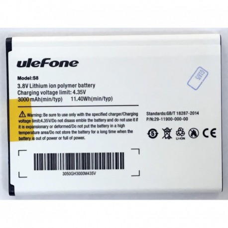 Bateria Original Ulefone S8 3000mAh Li-Polymer