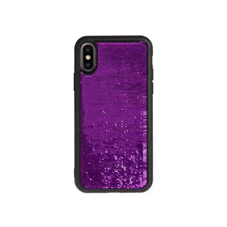Benjamins Sequins Case iPhone XR Violet/black - 8034115956428