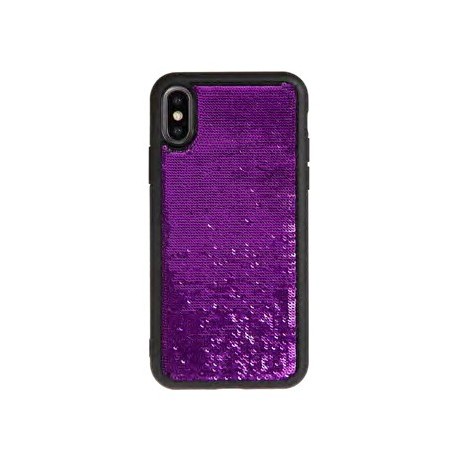 Benjamins Sequins Case iPhone XS Max Violet/black - 8034115956442