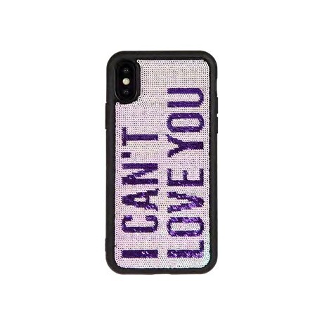 Benjamins Sequins Quote iPhone X/XS I Can't Love You - 8034115956312