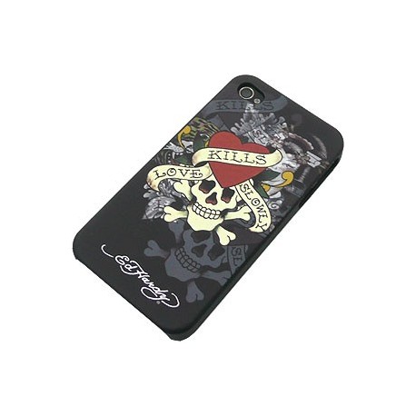 Ed Hardy Hard Shell Faceplate iPhone 4 Love Kills Slowly C - 0736211097415