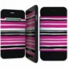 i-Paint Folio Case iPhone 6/6s Pink Stripes - 8053264072919