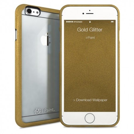 i-Paint Ghost Case iPhone 6/6s Gold Glitter - 8053264074906