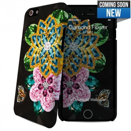 i-Paint Hard Case+Skin iPhone 6/6s Diamond Flower - 8053264070953