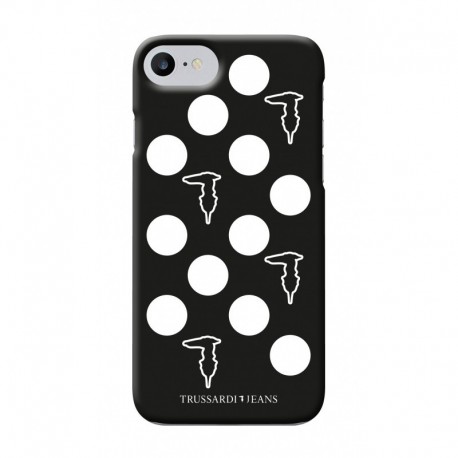 Trussardi B/W Soft Case iPhone SE/8/7 Pois Dog - 8034115950556