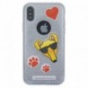 Trussardi Glitter Stickers iPhone SE/8/7/6s/6 Silver - 8034115952147