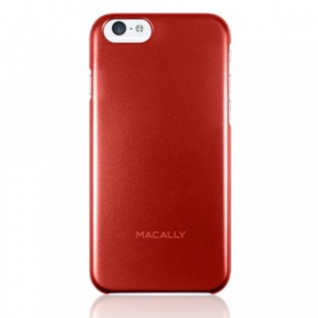 Macally Metallic Snap-on Case iPhone 6/6s Red - 8717278767918