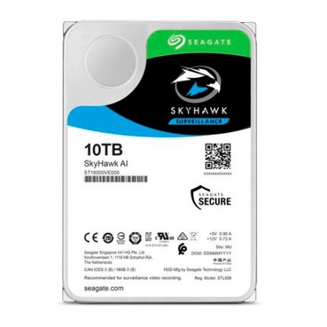 Seagate HD10TB-S-AI Disco Rígido Seagate Skyhawk 10 TB AI 3.5" 10000 GB ATA serial III ST10000VE0008