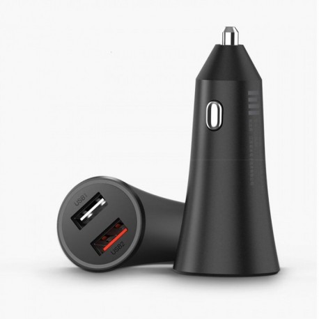Carregador de Isqueiro Carro XIAOMI Mi 37 W Dual-Port Car Charger Preto - 6934177716201