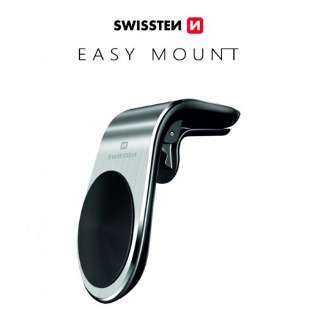 Swissten Magnetic Car Holder Easy Mount Silver - 8595217466760